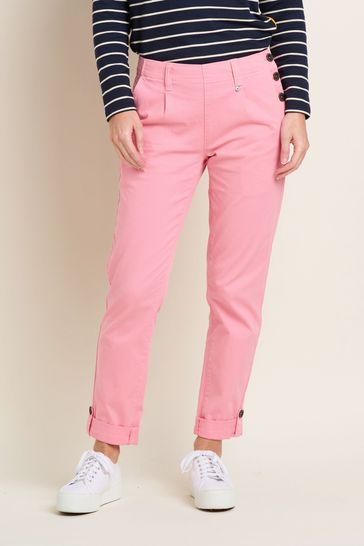 Brakeburn Pink Button Side Trousers