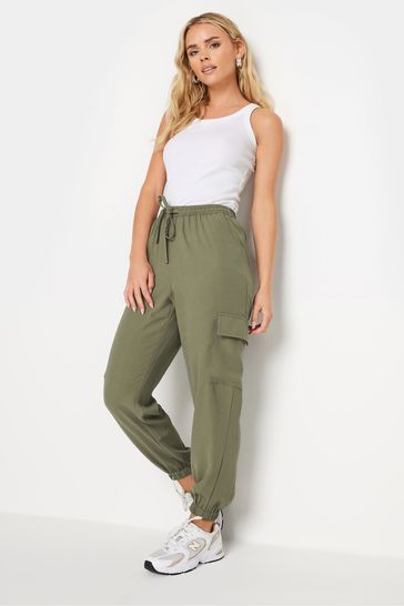 PixieGirl Petite Khaki Green Utility Cargo Trousers