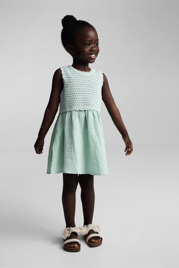 Buy Mango 100 Cotton Crochet Panel Dress from the Laura Ashley online shop