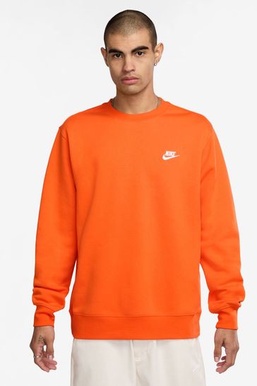 Buy Nike Safety Orange Club Crew Sweatshirt from Next Denmark
