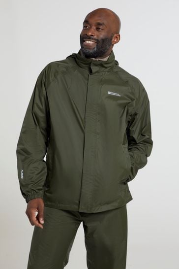 Mountain Warehouse Green Mens Pakka Waterproof Jacket