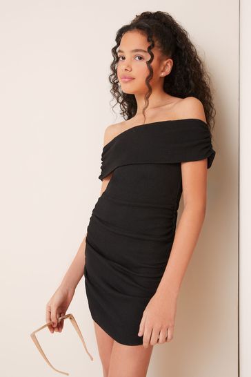 Buy Lipsy Black Teen Bardot Mini Dress 9 16yrs from Next Netherlands