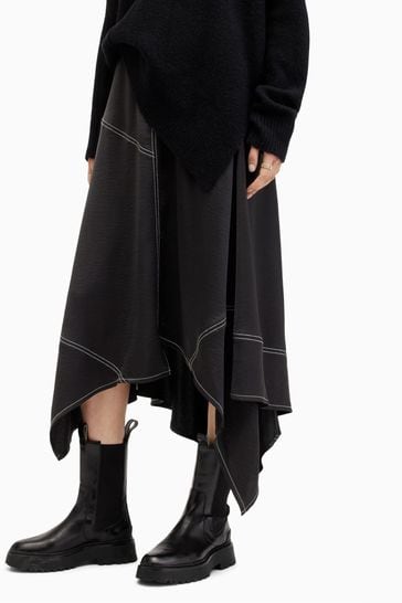 AllSaints Black Agnes Skirt
