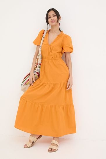 FatFace Orange Aubrey Maxi Dress