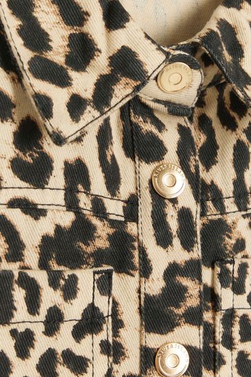 River island leopard print shirt dress discount