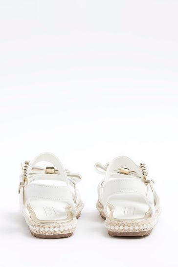 River Island Girls White 3D Bow Espadrille