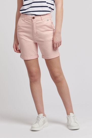 U.S. Polo Assn. Pink Classic Womens Chino Shorts