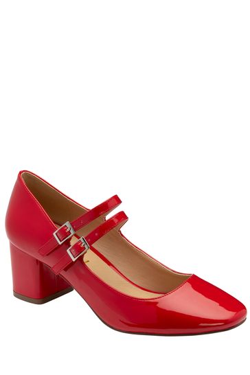 Ravel Red Stiletto Heel Patent Court Shoes
