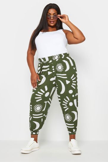 Khaki harem trousers sales