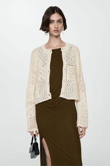 Mango cream cardigan hotsell