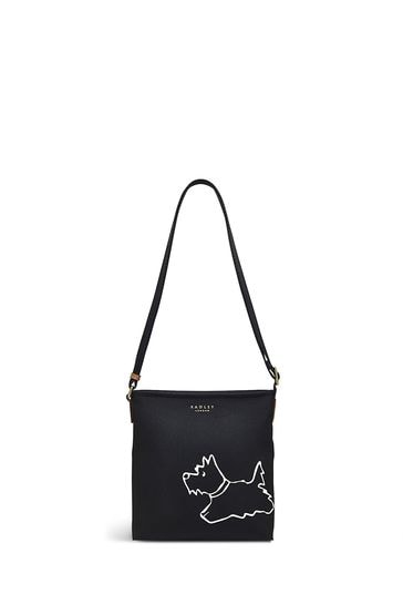 Radley London Palace Gardens Small Zip-Top Cross-Body Black Bag