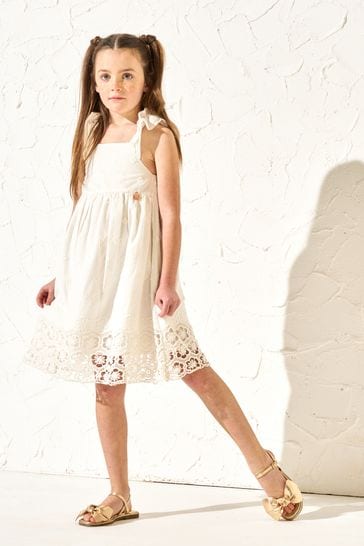 Angel & Rocket White Lace Trim Della Sundress