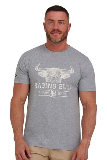 Raging Bull Grey Rugby Dept T-Shirt