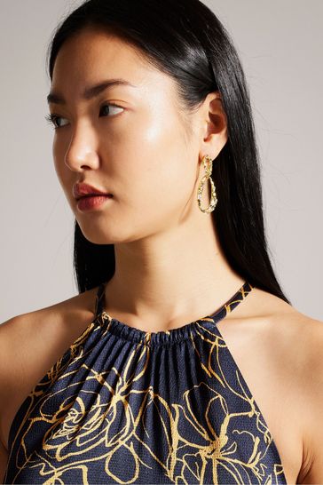 Ted baker blue and gold dress on sale