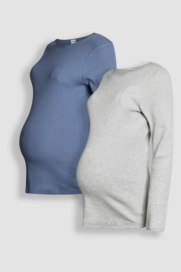 Buy JoJo Maman Bebe 2 Pack Ribbed Jersey Maternity Tops from Next Bahrain