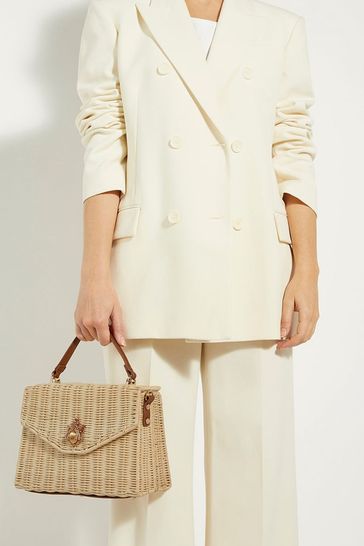 Buy Dune London Natural Small Delliha Bug Wicker Grab Bag from Next Croatia