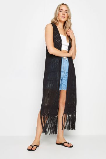 Long crochet waistcoat deals