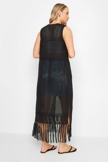 Long crochet waistcoat top