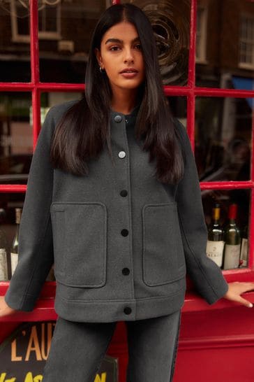 Buy Print Brushed Longline Bomber Jacket from the Laura Ashley online shop
