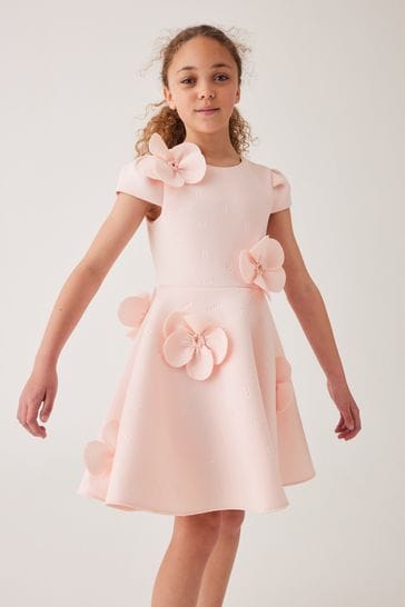 Baker by Ted Baker Pink Corsage Scuba Dress