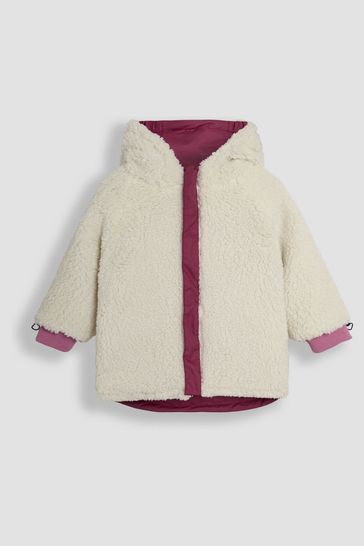 Buy JoJo Maman Bebe Pink Colour Block Reversible Sherpa Lined Jacket from Next Denmark