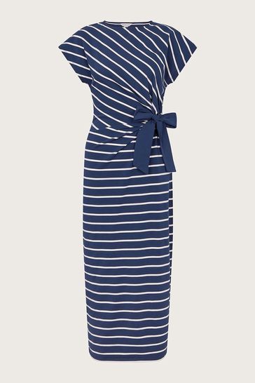 Buy Monsoon Blue Sanya Stripe Tie Dress from Next Bahrain