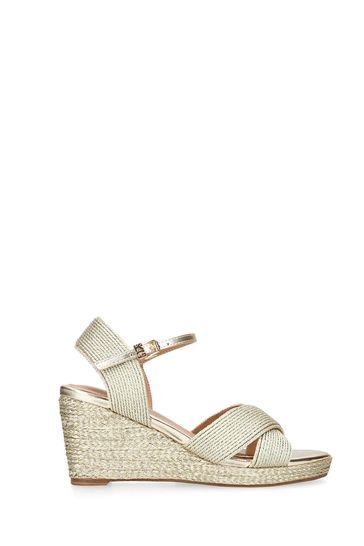 Kurt geiger gold wedge sandals shop