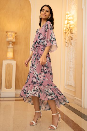 Yumi large scale flower kimono dress sale