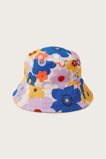 Monsoon Blue Reversible Floral Bucket Hat