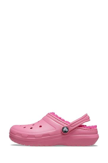 Fluffy pink crocs online