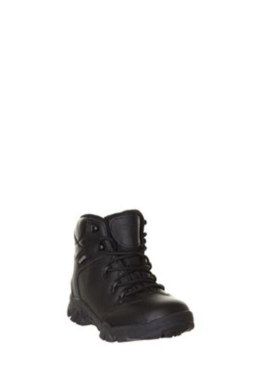 Mountain Warehouse Black Canyon Kids Leather Waterproof Walking Boots