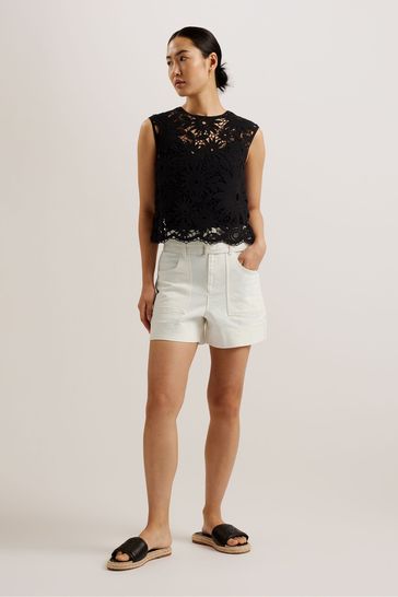 Ted Baker Selda Self Tie High Waisted Shorts
