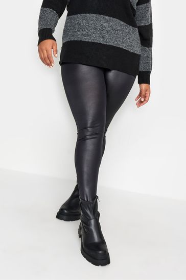 Plus size wet look leggings top