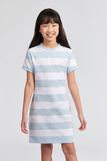 Buy U.S. Polo Assn. Blue Girls Striped T Shirt Dress from Next Bahrain