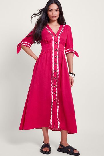Monsoon Pink Lita Ric Rac Dress