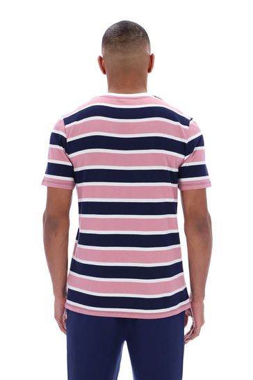 Buy Fila White Pink Purple Grayson Yarn Dye Stripe T Shirt from Next Kuwait