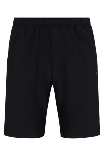 Buy BOSS Black Quick Dry Shorts With Decorative Reflective Logo from Next Bahrain