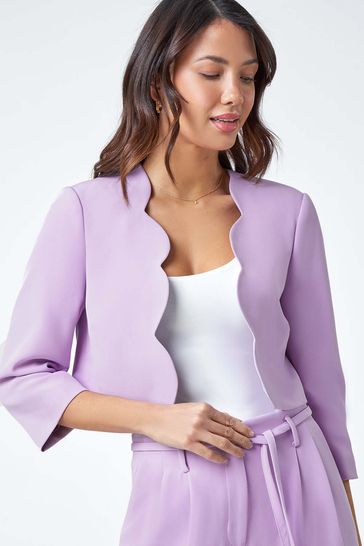 Cropped smart jacket new arrivals