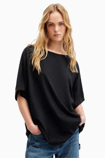 AllSaints Black Lydia T-Shirt