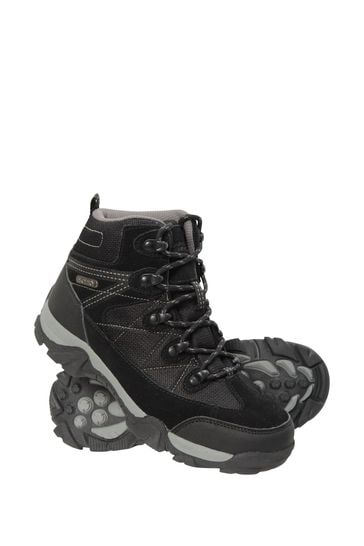 Mountain Warehouse Black Trail Waterproof Kids Walking Boots