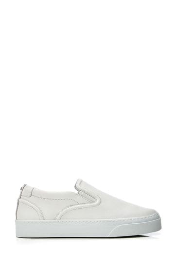 Moda in Pelle Adreenia Slim Sole Slip On White Trainers