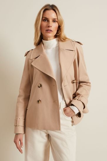 Phase Eight Natural Lola Cropped Trench Jacket