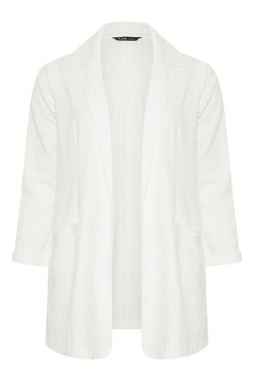 Yours Curve White Textured Blazer