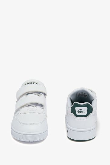Lacoste Children Court White Green Trainers