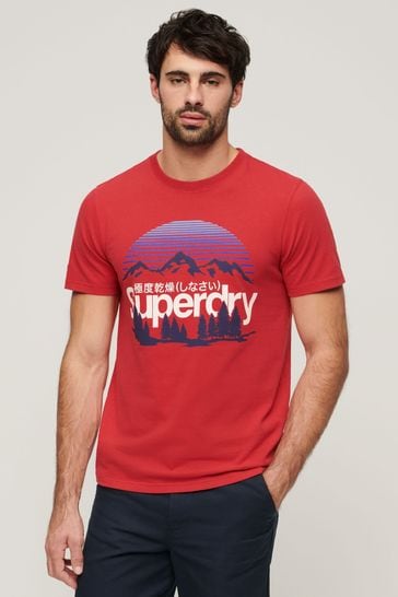 Superdry Red Great Outdoors Graphic T-Shirt