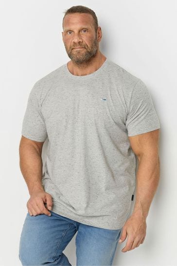BadRhino Big & Tall Grey Neppy Marl T-Shirt