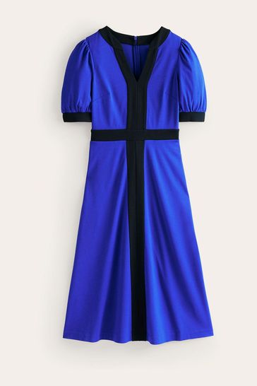 Buy Boden Blue Petra Puff Sleeve Ponte Dress from Next Bahrain