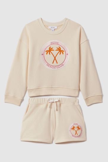 Sweatshirt and shorts set top