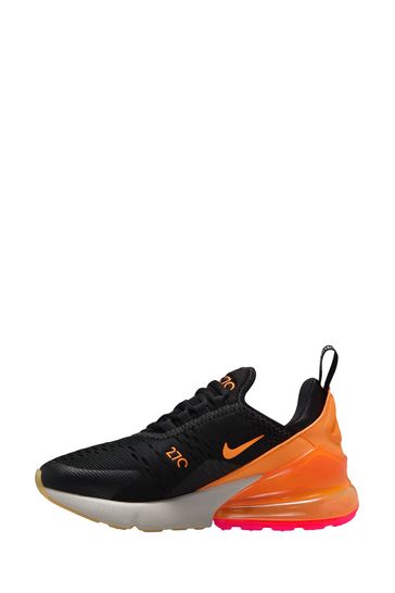 Buy Nike Orange Black Youth Air Max 270 Trainers from Next Hungary