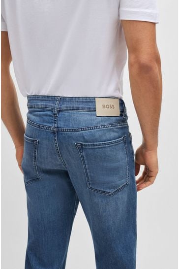 Buy BOSS Regular Fit Jeans In Blue Comfort Stretch Denim from Next Bahrain